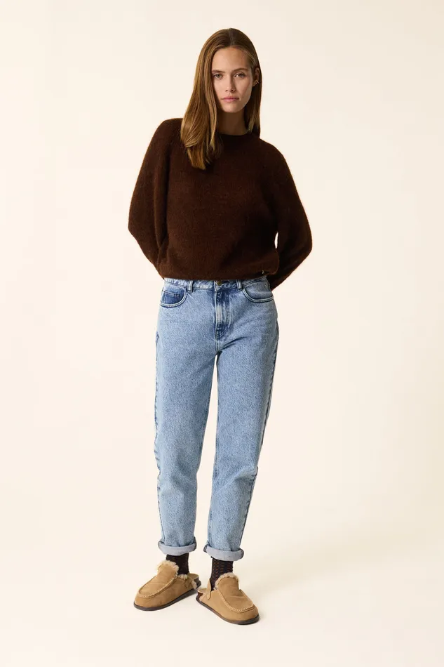 Women Jumper Carlos Ours Pull Super Mohair Marron Des Petits Hauts Jumpers and Cardigans