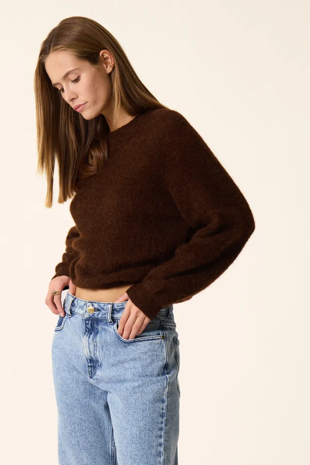 Women Jumper Carlos Ours Pull Super Mohair Marron Des Petits Hauts Jumpers and Cardigans