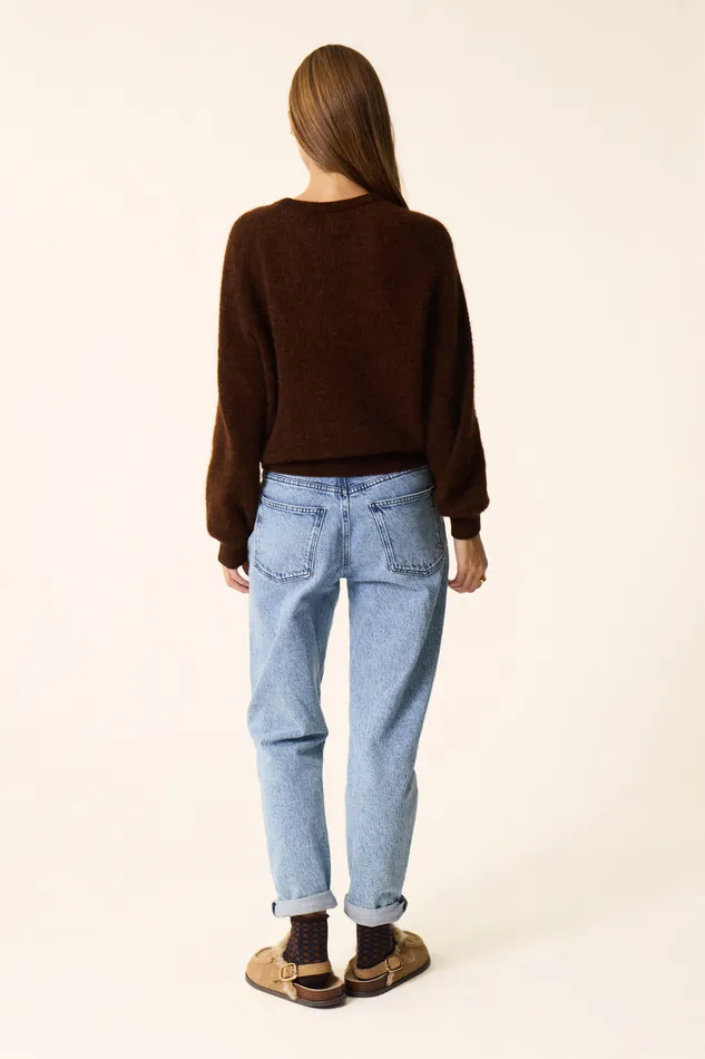 Women Jumper Carlos Ours Pull Super Mohair Marron Des Petits Hauts Jumpers and Cardigans