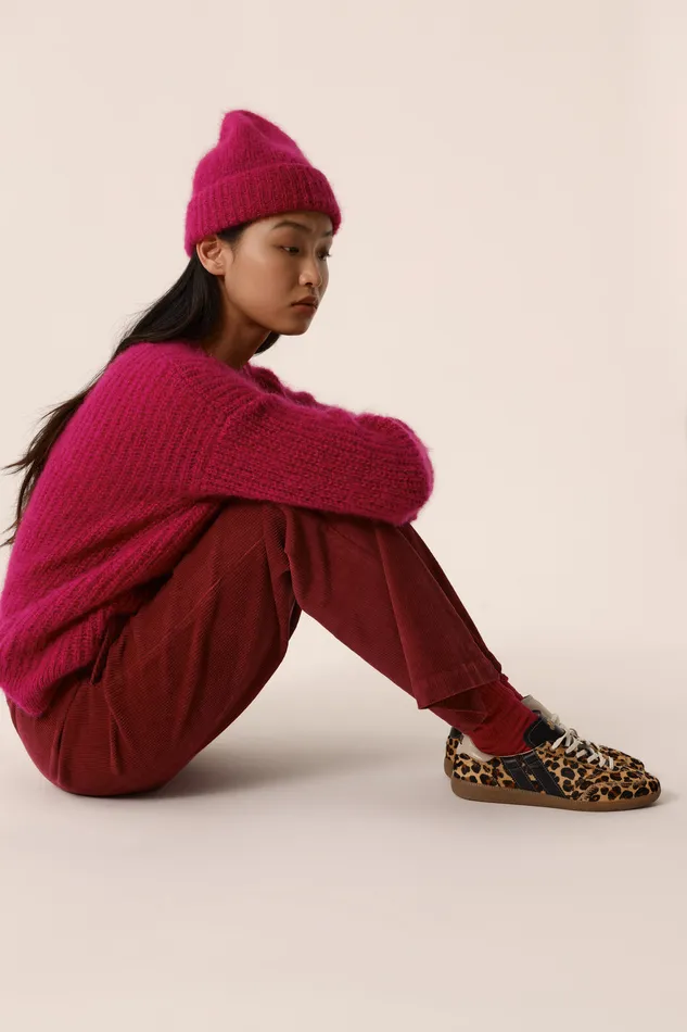 Women Jumper Charlie Lupin Pull Mohair Rose Fuchsia Des Petits Hauts Jumpers and Cardigans