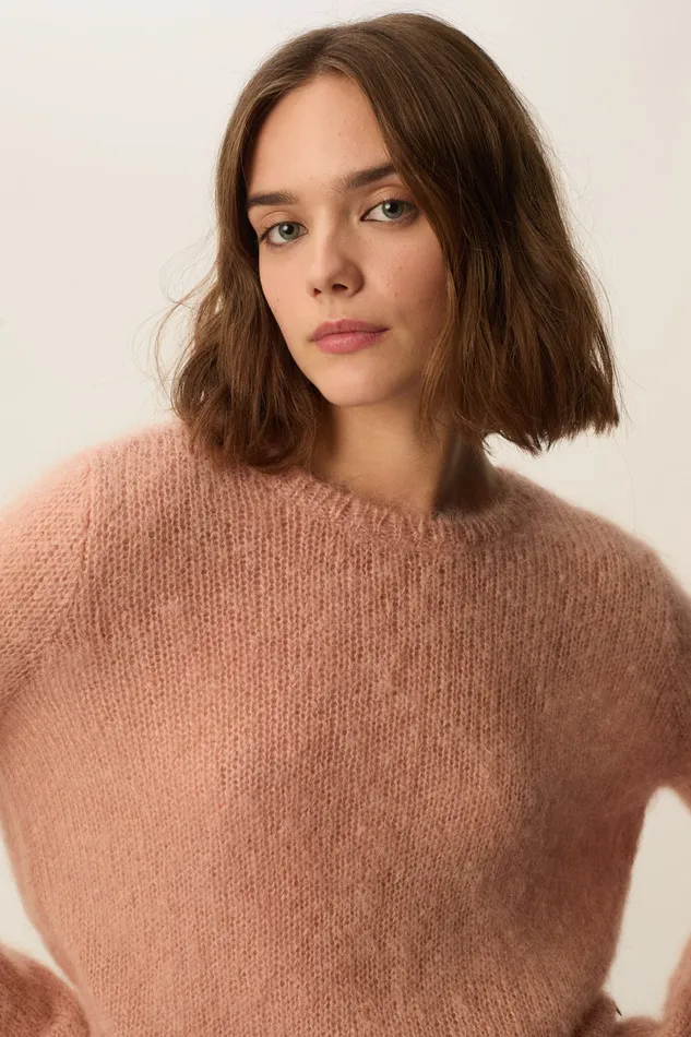 Women Jumper Chouky Naturel Pull Mohair Beige Des Petits Hauts Jumpers and Cardigans