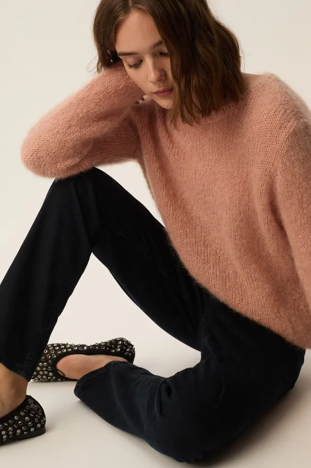 Women Jumper Chouky Naturel Pull Mohair Beige Des Petits Hauts Jumpers and Cardigans