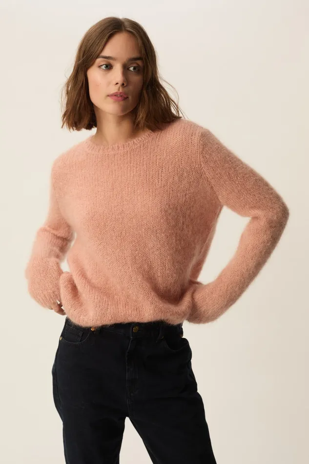Women Jumper Chouky Naturel Pull Mohair Beige Des Petits Hauts Jumpers and Cardigans