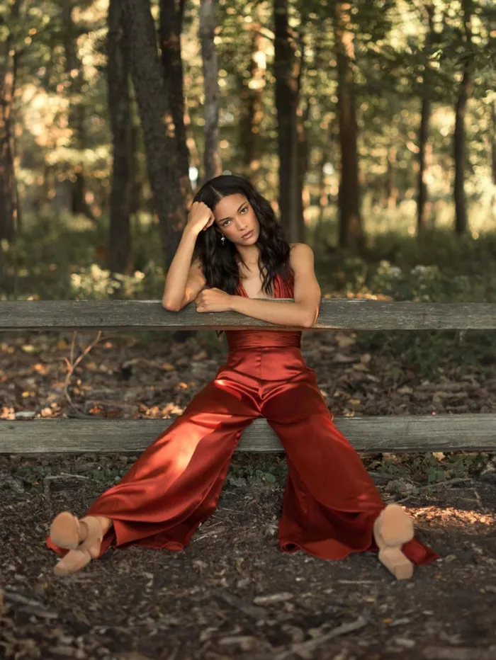 Women Jumpsuits and Rompers Mac Duggal Orange Ruched Halter Top Wide Leg Satin Jumpsuit Rust Women Jumpsuits and Rompers Mac Duggal Orange Ruched Halter Top Wide Leg Satin Jumpsuit Rust