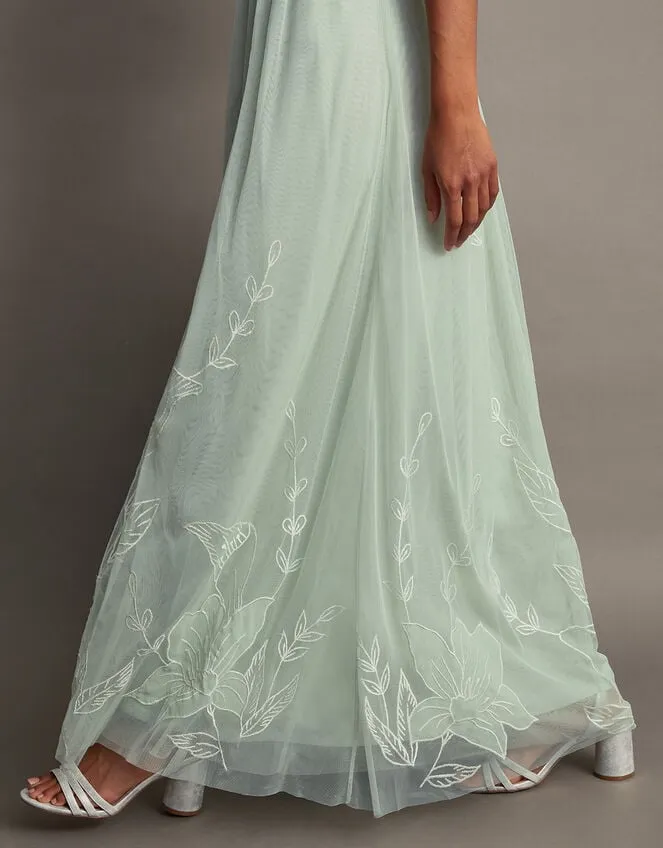Women Kacia Embroidered Maxi Dress Green Monsoon Occasionwear