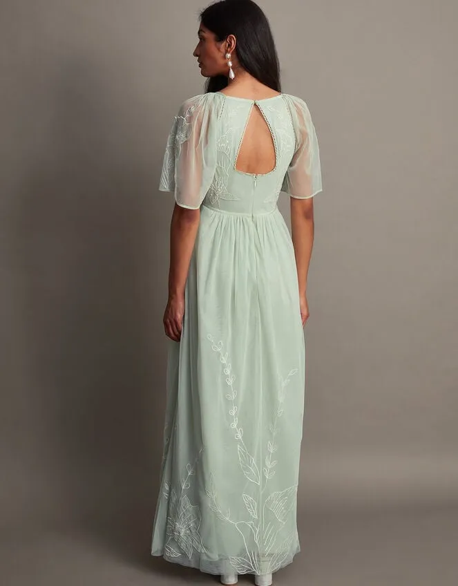 Women Kacia Embroidered Maxi Dress Green Monsoon Occasionwear