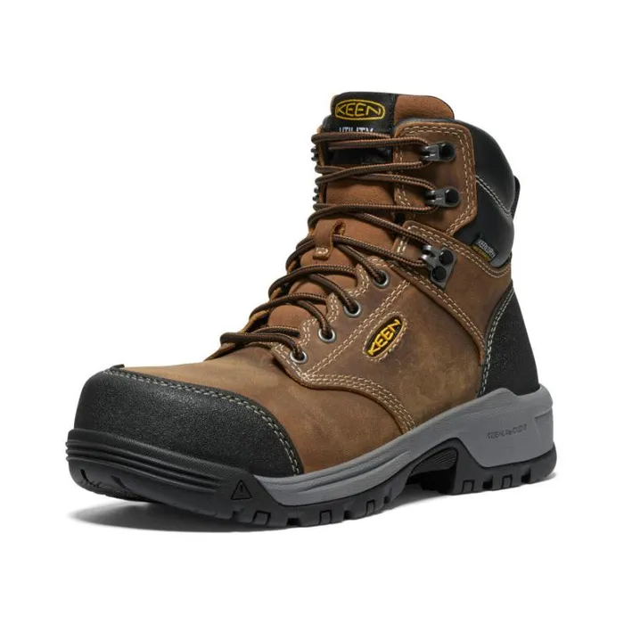 Women KEEN Boots Evanston Boot 6quot Waterproof BisonBlack Leather Work Boot Women KEEN Boots Evanston Boot 6quot Waterproof BisonBlack Leather Work Boot