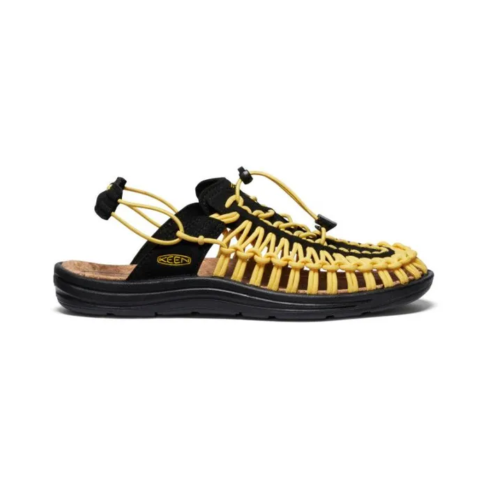 Women KEEN Casual All Gender UNEEK II Convertible BlackKeen Yellow Sandal