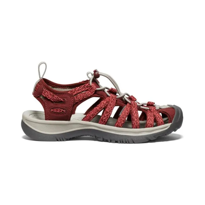 Women KEEN Casual Whisper CayenneFired Brick Closed Toe Sandal