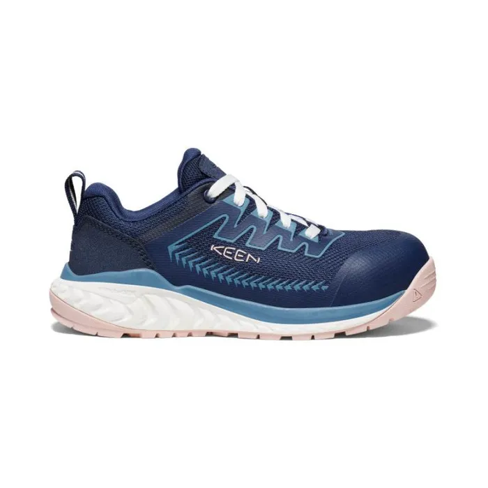 Women KEEN Shoes Arvada CarbonFiber Toe Blue Work Shoe