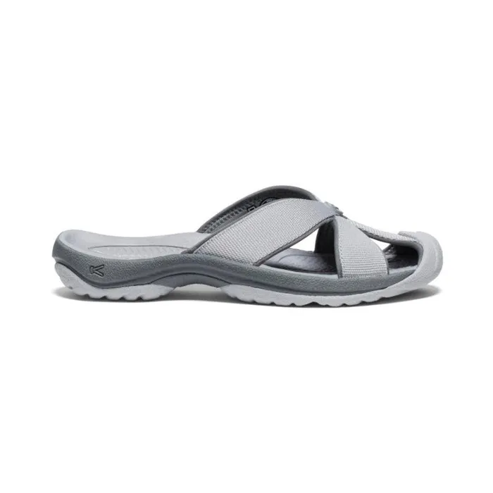 Women KEEN SlipOns Bali AlloySteel Grey Leather FlipFlop