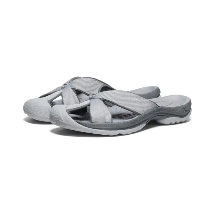 Women KEEN SlipOns Bali AlloySteel Grey Leather FlipFlop Women KEEN SlipOns Bali AlloySteel Grey Leather FlipFlop