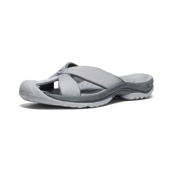 Women KEEN SlipOns Bali AlloySteel Grey Leather FlipFlop Women KEEN SlipOns Bali AlloySteel Grey Leather FlipFlop