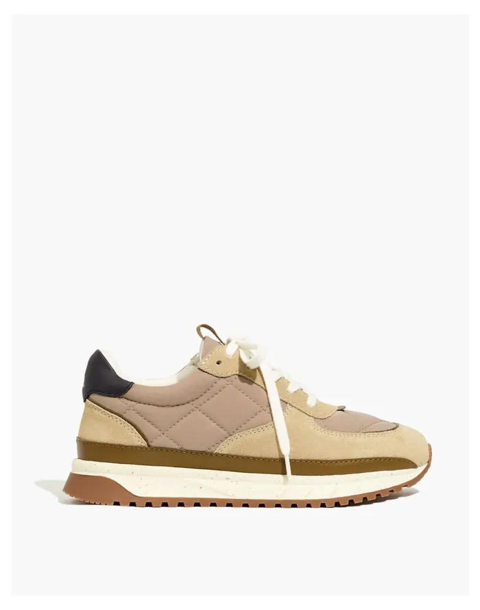 Women Kickoff Trainer Sneakers In Quilted Recycled Nylon Drill Khaki Multi Madewell Sneakers Women Kickoff Trainer Sneakers In Quilted Recycled Nylon Drill Khaki Multi Madewell Sneakers