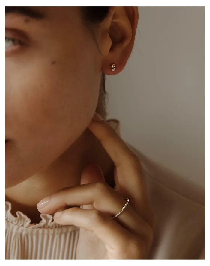 Women Kinn 14k Gold Olivia II Round Diamond Stud Earrings Gold Madewell Fine Jewelry Women Kinn 14k Gold Olivia II Round Diamond Stud Earrings Gold Madewell Fine Jewelry
