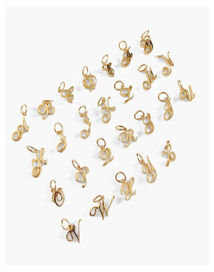 Women Kinn Love Letter Charm Pendant Letter A Madewell 14K GoldPlated