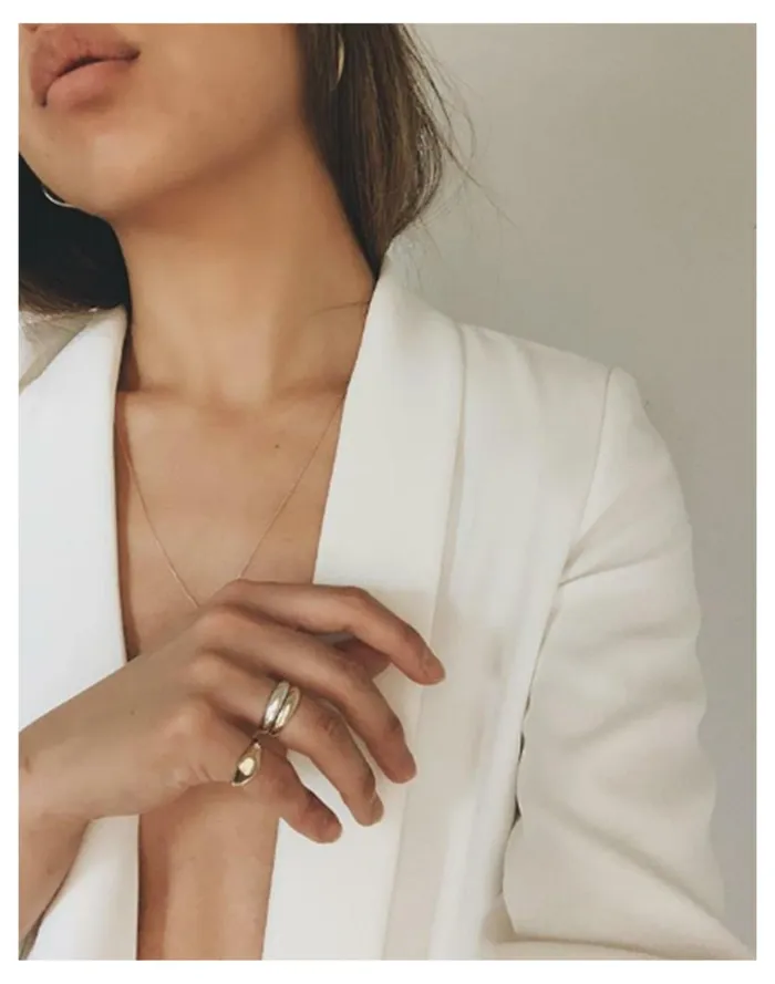 Women Kinn Silver Dare To Love Dome Ring I Silver Madewell 14K GoldPlated Women Kinn Silver Dare To Love Dome Ring I Silver Madewell 14K GoldPlated