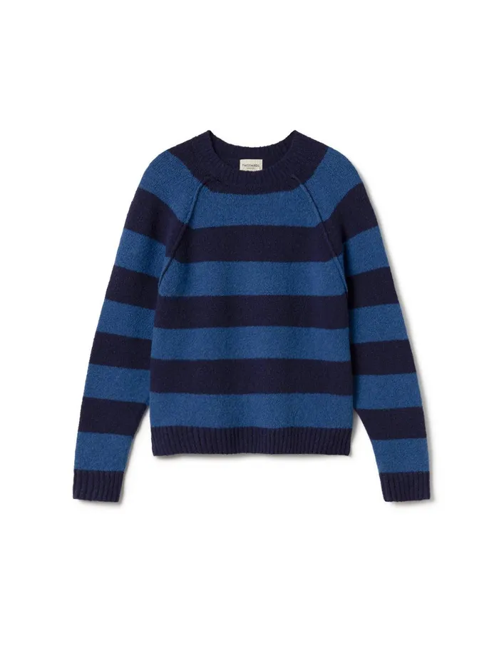 Women Knits Women 8211 Ballywalker 8211 Blue Stripes TWOTHIRDS Knits