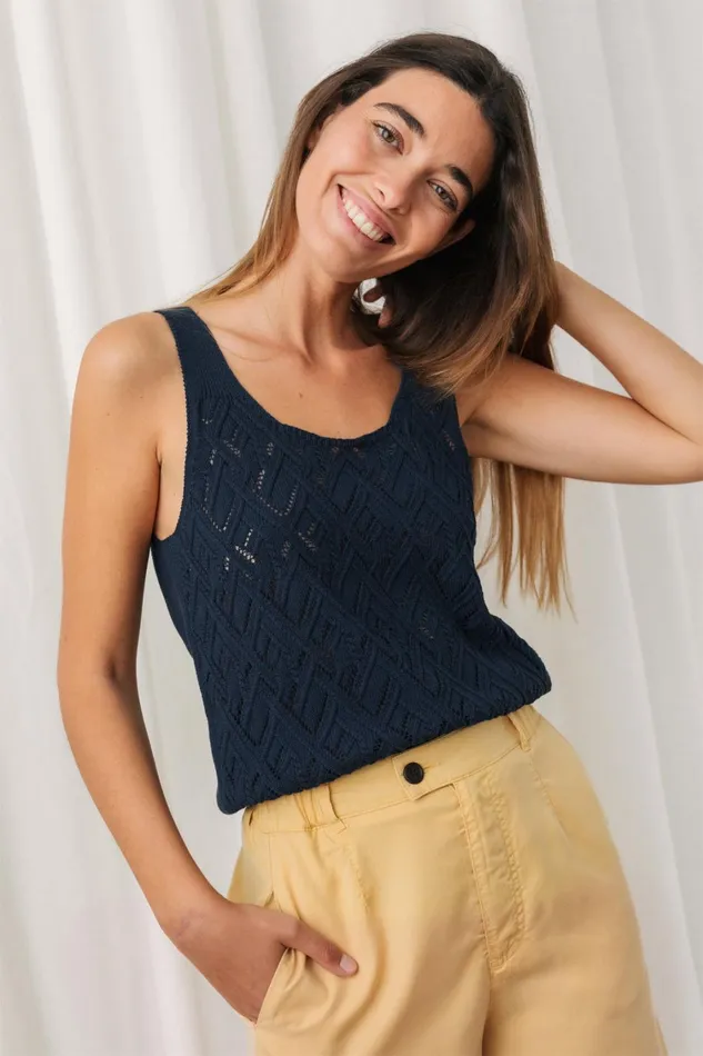Women Knits Women 8211 Dunsy 8211 Navy TWOTHIRDS Knits