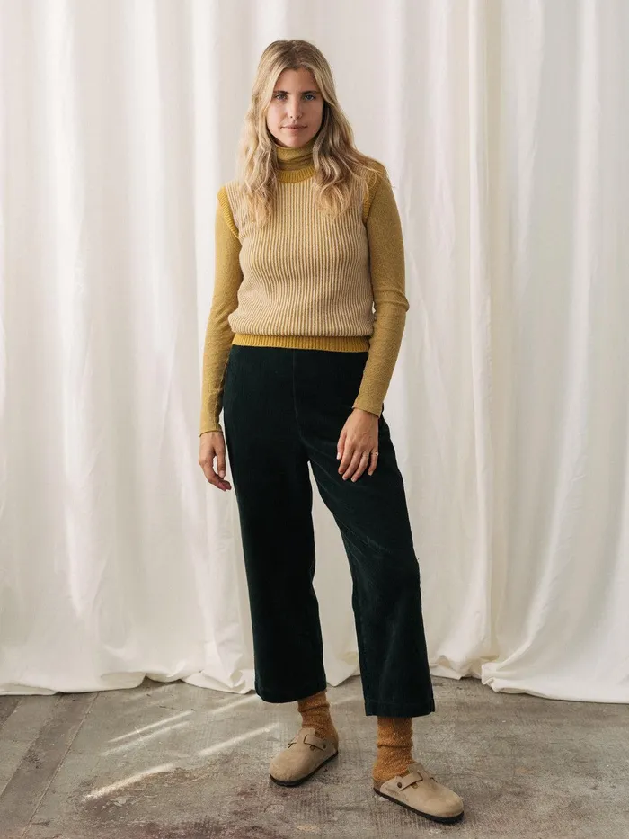 Women Knits Women 8211 Harbour 8211 Bicolour Mustard TWOTHIRDS Knits