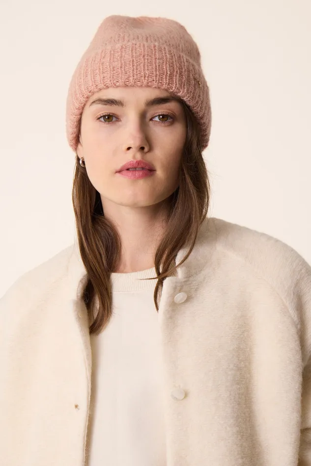 Women Knitted Jacket Hildou Creme Veste Mohair Blanc Crme Des Petits Hauts Coats and Jackets