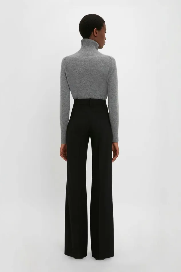 Women Knitwear Victoria Beckham Polo Neck Jumper In Grey Melange