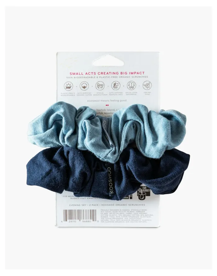 Women KOOSHOO Two Pack Plastic Free Organic Cotton Scrunchies Deep Navy Madewell Hair Accessories Women KOOSHOO Two Pack Plastic Free Organic Cotton Scrunchies Deep Navy Madewell Hair Accessories