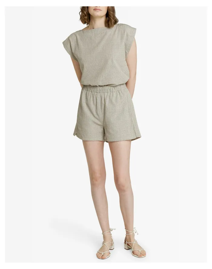 Women LAUDE The Label Everyday Short Sand Grid Multi Madewell Shorts