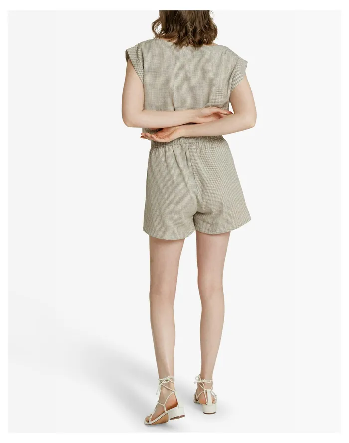 Women LAUDE The Label Everyday Short Sand Grid Multi Madewell Shorts Women LAUDE The Label Everyday Short Sand Grid Multi Madewell Shorts