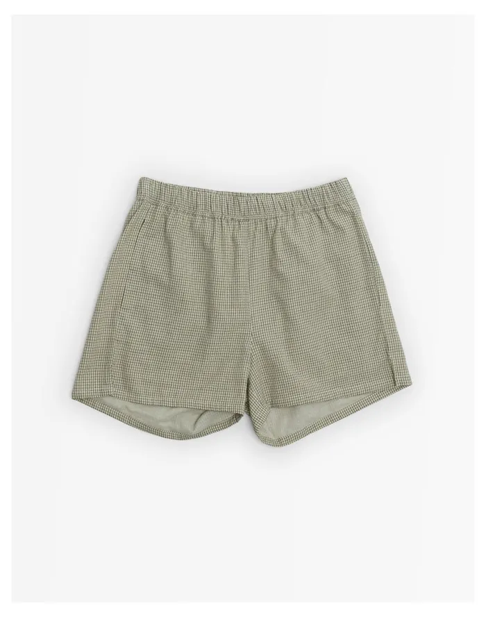Women LAUDE The Label Everyday Short Sand Grid Multi Madewell Shorts Women LAUDE The Label Everyday Short Sand Grid Multi Madewell Shorts