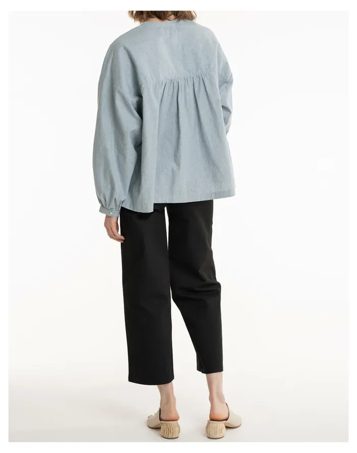 Women LAUDE The Label Francoise Top Light Blue Madewell Tops and Shirts Women LAUDE The Label Francoise Top Light Blue Madewell Tops and Shirts