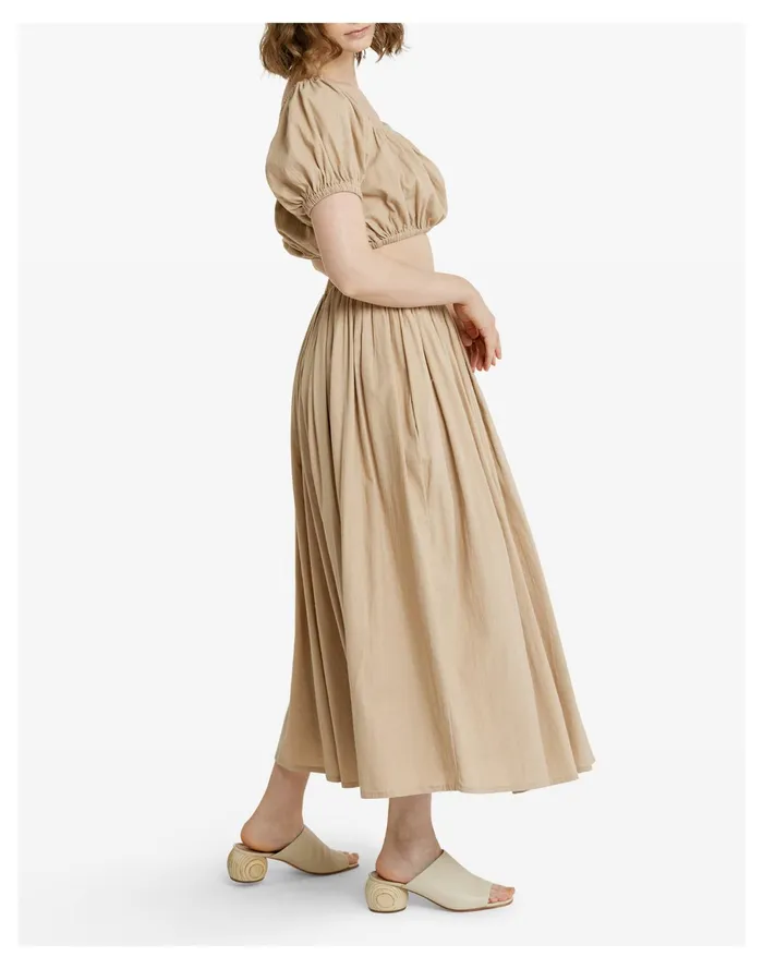 Women LAUDE The Label Full Midi Skirt Sand Madewell Skirts Women LAUDE The Label Full Midi Skirt Sand Madewell Skirts