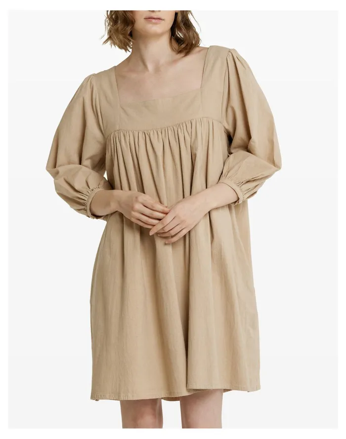 Women LAUDE The Label Square Neck Dress Sand Madewell Dresses