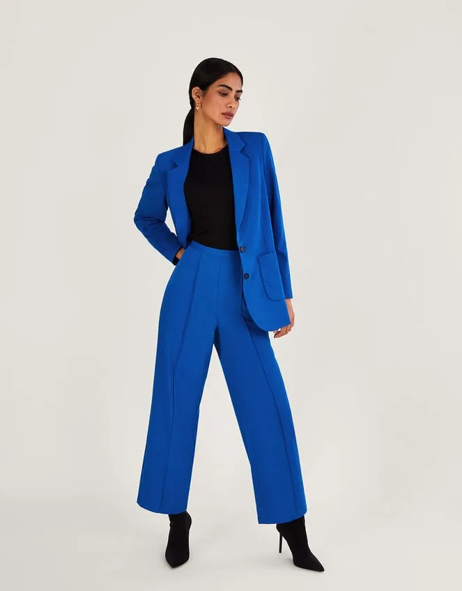 Women Lauren Wide Leg Trousers Blue Monsoon Trousers and Jeans