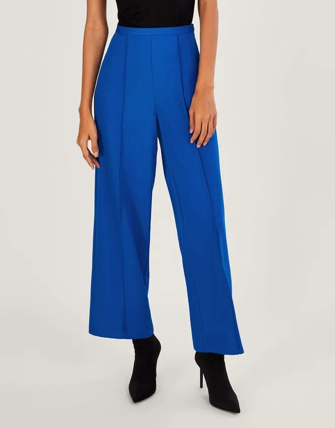Women Lauren Wide Leg Trousers Blue Monsoon Trousers and Jeans