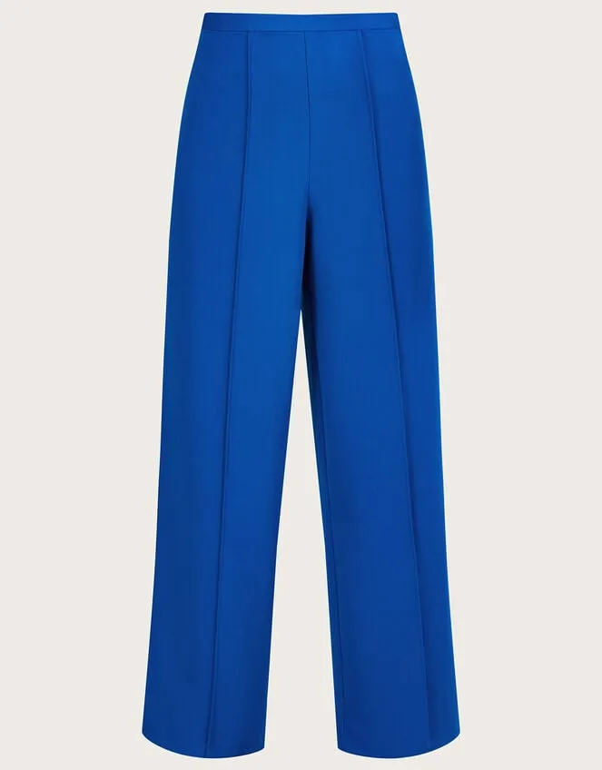 Women Lauren Wide Leg Trousers Blue Monsoon Trousers and Jeans