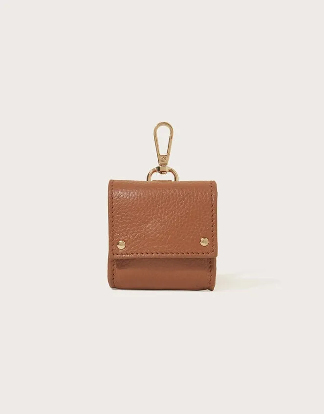 Women Leather Ear Pod Case Tan Monsoon Bags and Purses