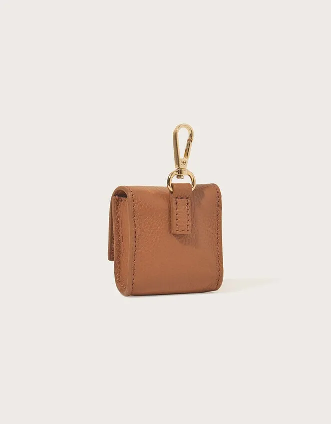 Women Leather Ear Pod Case Tan Monsoon Bags and Purses