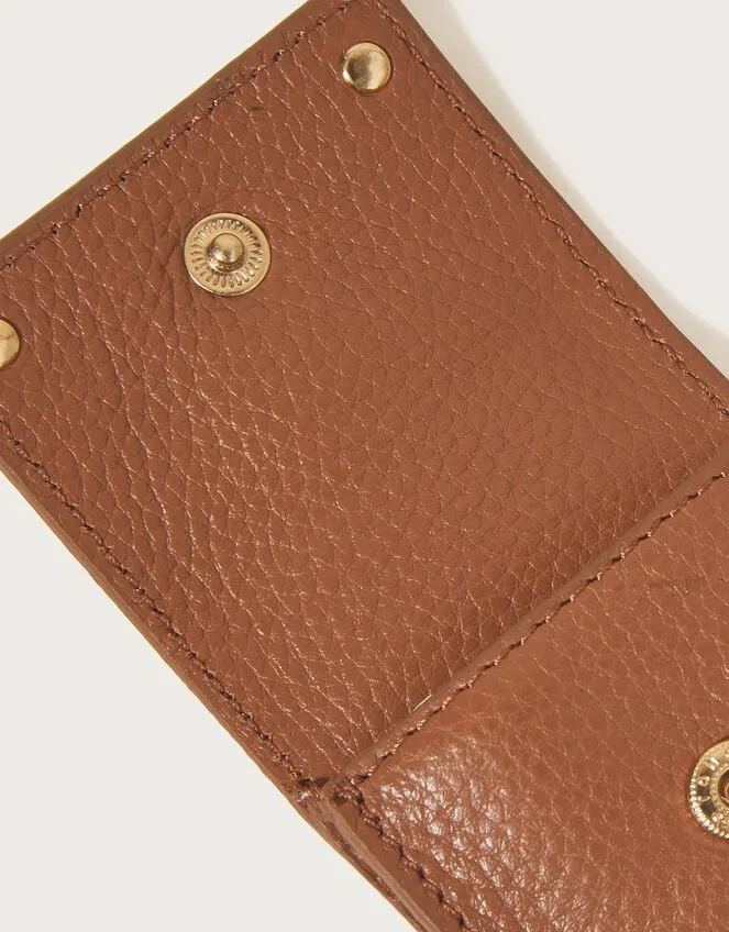 Women Leather Ear Pod Case Tan Monsoon Bags and Purses