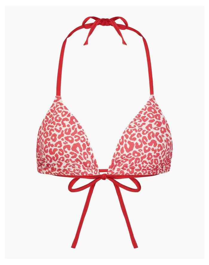 Women Lemlem Halima Triangle Top Coral Madewell Swim