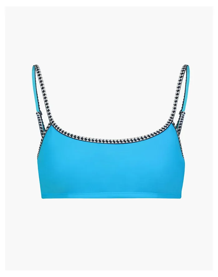 Women Lemlem Lena Bralette Top Turquoise Madewell Swim Women Lemlem Lena Bralette Top Turquoise Madewell Swim