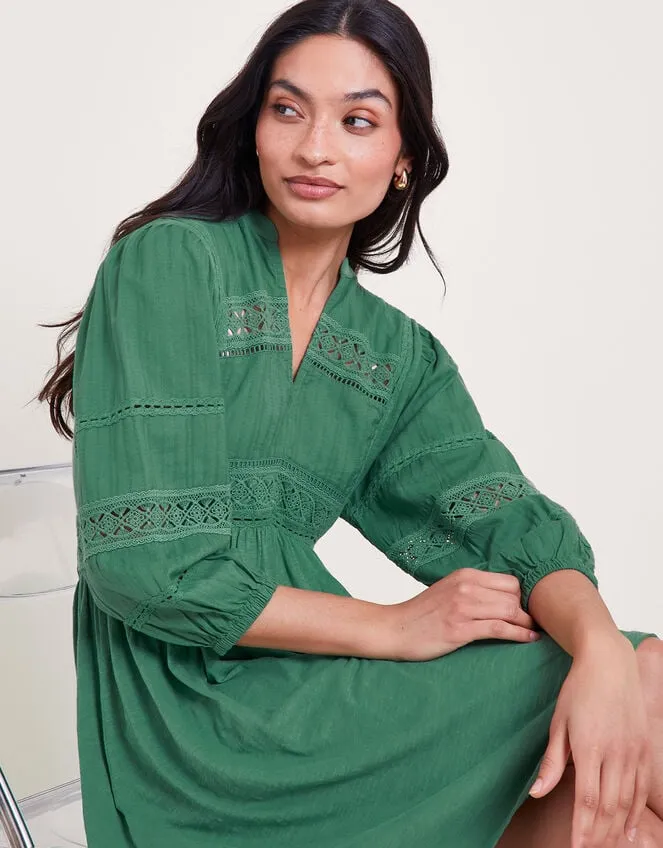 Women Lia Lace Trim Dress Green Monsoon Dresses