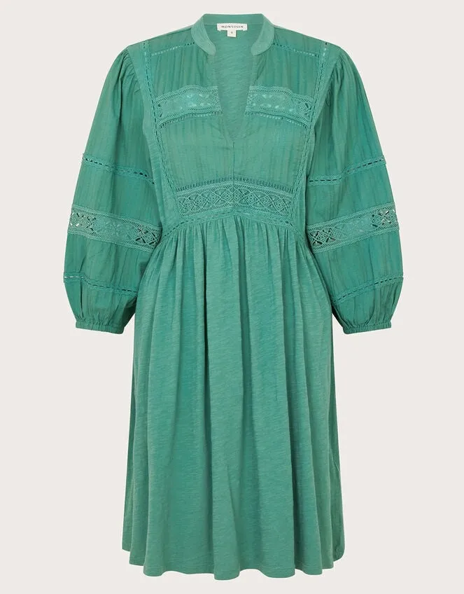 Women Lia Lace Trim Dress Green Monsoon Dresses
