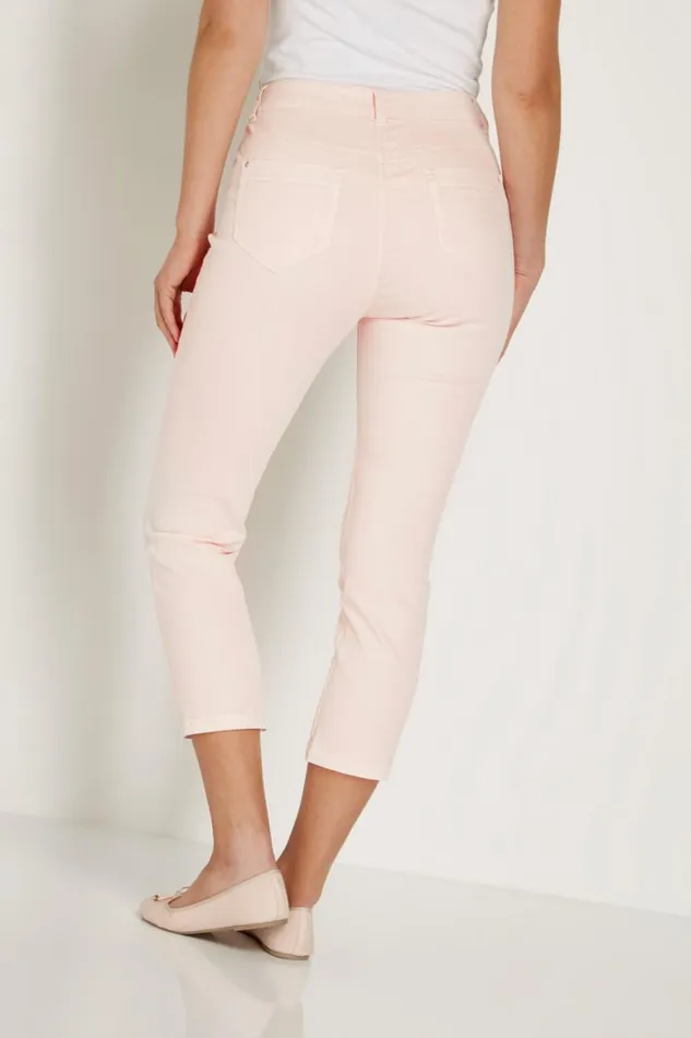 Women LightPink Cropped Jean Roman Trousers