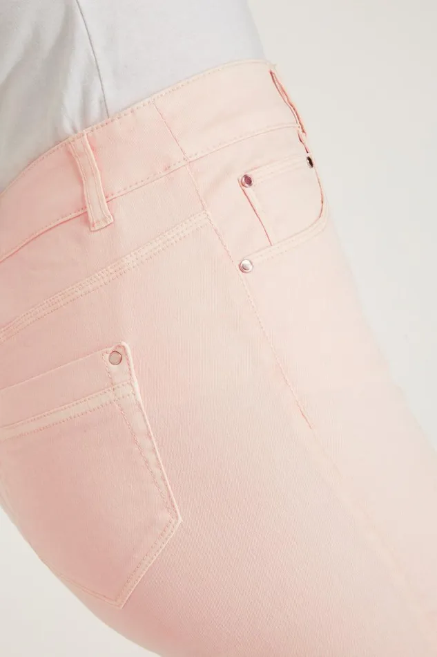 Women LightPink Cropped Jean Roman Trousers