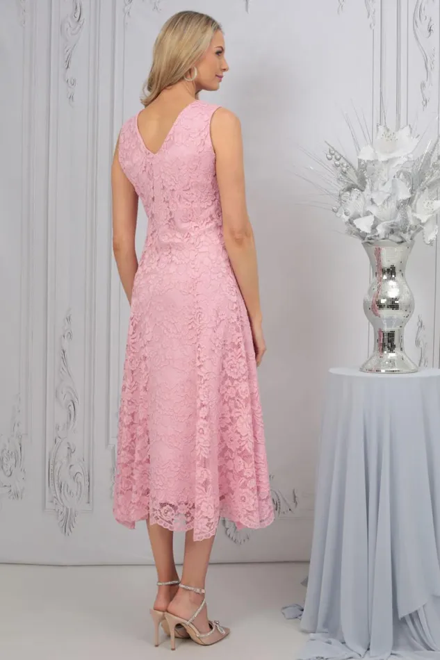 Women Light Pink Julianna Lace Dress and Shrug Set Roman Jackets
