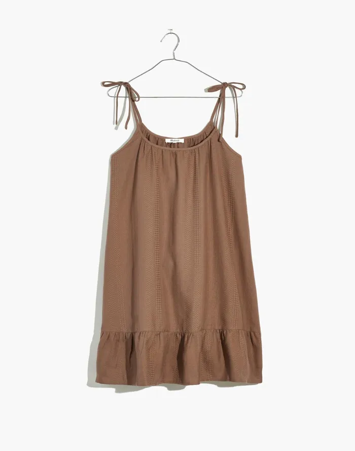Women Lightestspun Tie Strap Ruffle Hem Cover Up Dress Castle Rock Madewell Swim Women Lightestspun Tie Strap Ruffle Hem Cover Up Dress Castle Rock Madewell Swim