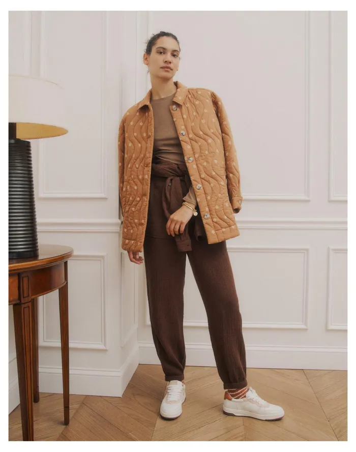 Women Lightspun Tapered Leg Jumpsuit Hot Cocoa Madewell Jumpsuits and Overalls Women Lightspun Tapered Leg Jumpsuit Hot Cocoa Madewell Jumpsuits and Overalls
