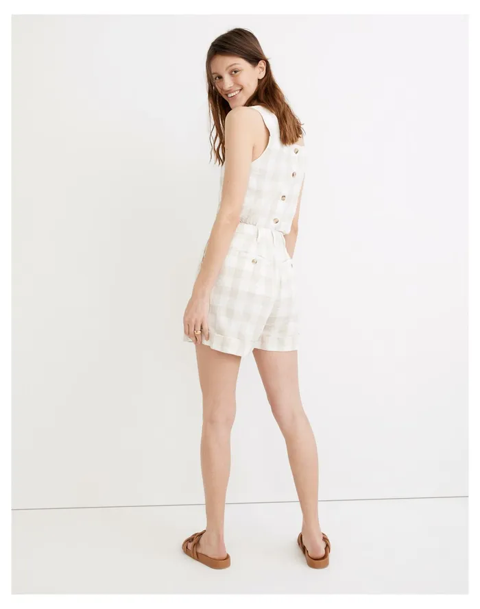 Women Linen Blend Pleated Cuff Shorts Natural Linen Yd Madewell Shorts Women Linen Blend Pleated Cuff Shorts Natural Linen Yd Madewell Shorts