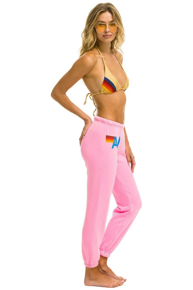 Women LOGO SWEATPANTS 8211 NEON PINK Aviator Nation Sweatpants Women LOGO SWEATPANTS 8211 NEON PINK Aviator Nation Sweatpants
